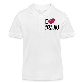 I love Berlin / Ich liebe Berlin - Polo enfant bio Stanley/Stella - blanc - Devant