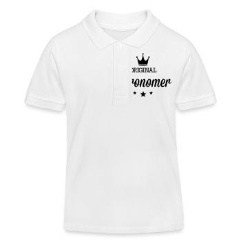 Original drei Sterne Deluxe Astronom - Kinder Organic Poloshirt Mini Sprinter von Stanley/Stella - Weiß - Vorne