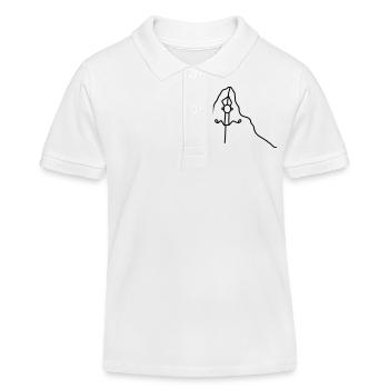Am Seil hoch klettern - Kinder Organic Poloshirt Mini Sprinter von Stanley/Stella - Weiß - Vorne