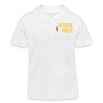 Bessere Hälfte - Kinder Organic Poloshirt Mini Sprinter von Stanley/Stella - Weiß - Vorne