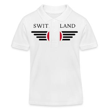 T-shirt Panorama Suisse - Polo enfant bio Stanley/Stella - blanc - Devant