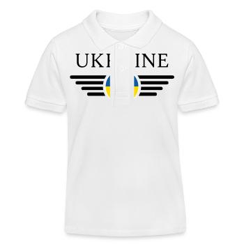Ukraine Elegance T-Shirt - Kids Organic Polo Shirt by Stanley/Stella - white - Front