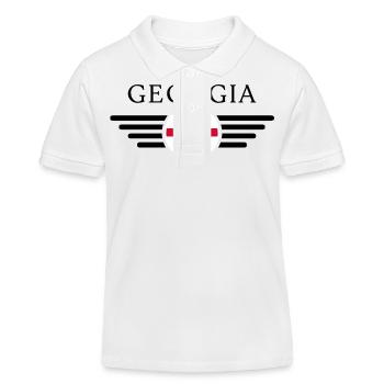 T-shirt design de style géorgien - Polo enfant bio Stanley/Stella - blanc - Devant
