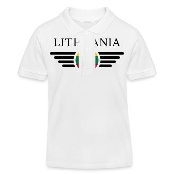 Litauen Stil T-Shirt - Kinder Organic Poloshirt Mini Sprinter von Stanley/Stella - Weiß - Vorne