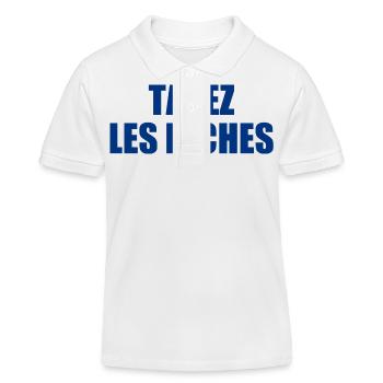 taxez les riches - Polo enfant bio Stanley/Stella - blanc - Devant