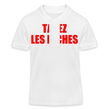 taxez les riches - Polo enfant bio Stanley/Stella - blanc - Devant