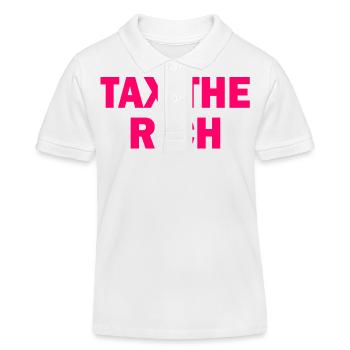 Tax the rich - Polo enfant bio Stanley/Stella - blanc - Devant