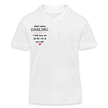 Drôle de mariage disant mariage design - Polo enfant bio Stanley/Stella - blanc - Devant