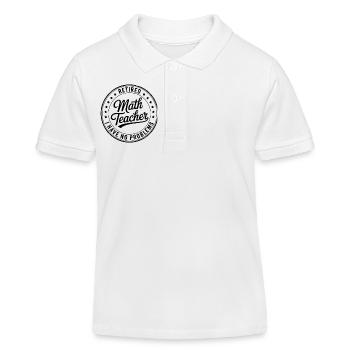 Rentner Mathelehrer Spruch Mathe Lehrer - Kinder Organic Poloshirt Mini Sprinter von Stanley/Stella - Weiß - Vorne