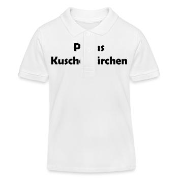Papas Kuschelbärchen - Kinder Organic Poloshirt Mini Sprinter von Stanley/Stella - Weiß - Vorne