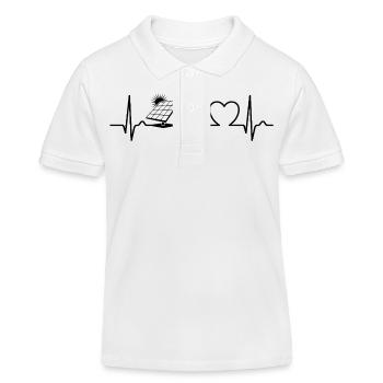 Photovoltaik - Solarenergie - EKG Kurve - Puls - Kinder Organic Poloshirt Mini Sprinter von Stanley/Stella - Weiß - Vorne