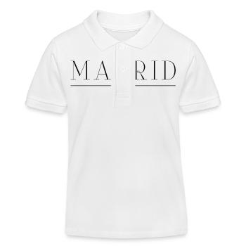 J’adore Madrid - Polo enfant bio Stanley/Stella - blanc - Devant