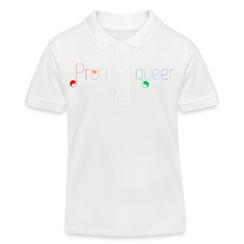 Stolz auf queer - Kinder Organic Poloshirt Mini Sprinter von Stanley/Stella - Weiß - Vorne