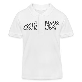 Evolution Table Tennis White Grunge - Kinder Organic Poloshirt Mini Sprinter von Stanley/Stella - Weiß - Vorne
