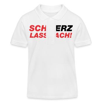 SchMerz lass nach - nein zu Merz - Kinder Organic Poloshirt Mini Sprinter von Stanley/Stella - Weiß - Vorne