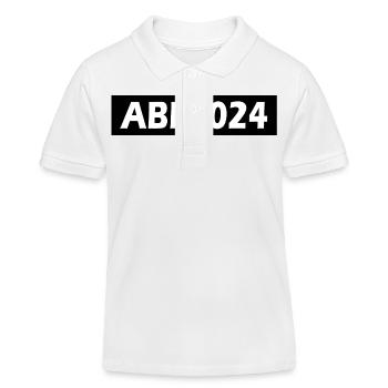 Abi 2024 - Kinder Organic Poloshirt Mini Sprinter von Stanley/Stella - Weiß - Vorne