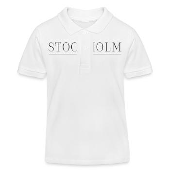 Ich liebe Stockholm - Kinder Organic Poloshirt Mini Sprinter von Stanley/Stella - Weiß - Vorne