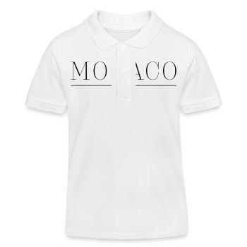 T-shirt Monaco : élégance et style - Polo enfant bio Stanley/Stella - blanc - Devant
