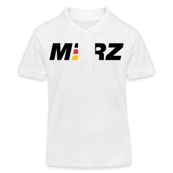 Merz - Kanzler - Kanzlerkandidat - Deutschland - Kinder Organic Poloshirt Mini Sprinter von Stanley/Stella - Weiß - Vorne