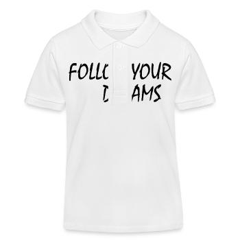 follow your dreams - Polo enfant bio Stanley/Stella - blanc - Devant