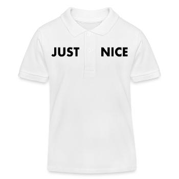 Just be nice - Kinder Organic Poloshirt Mini Sprinter von Stanley/Stella - Weiß - Vorne