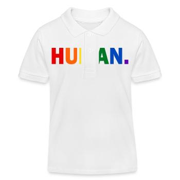 LGBT human - Polo enfant bio Stanley/Stella - blanc - Devant