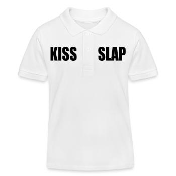 Kiss or slap - Polo enfant bio Stanley/Stella - blanc - Devant