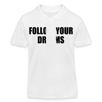 follow your dreams - Polo enfant bio Stanley/Stella - blanc - Devant