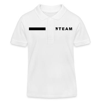 Team on the right with - Kids Organic Polo Shirt by Stanley/Stella - white - Front