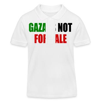 gaza is not for sale - Kids Organic Polo Shirt by Stanley/Stella - white - Front