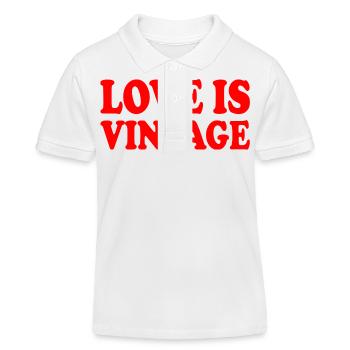 Love is vintage - Kinder Organic Poloshirt Mini Sprinter von Stanley/Stella - Weiß - Vorne