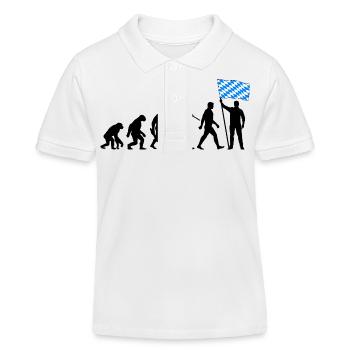 Bayern - Evolution - Flagge - Nation - Kinder Organic Poloshirt Mini Sprinter von Stanley/Stella - Weiß - Vorne