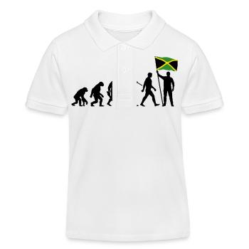 Jamaica - Evolution - Flagge - Nation - Kinder Organic Poloshirt Mini Sprinter von Stanley/Stella - Weiß - Vorne