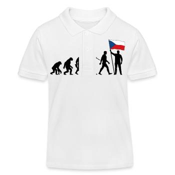 Tschechien - Evolution - Flagge - Nation - Kinder Organic Poloshirt Mini Sprinter von Stanley/Stella - Weiß - Vorne