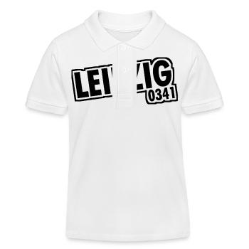 Leipzig - 0341 - Area Code - Saxony - Kids Organic Polo Shirt by Stanley/Stella - white - Front
