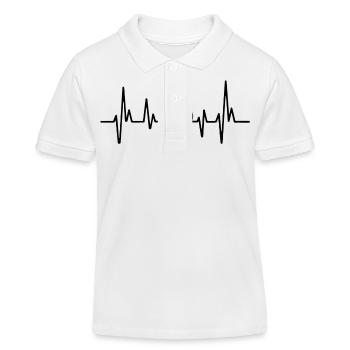 Table Tennis Heartbeat - Kids Organic Polo Shirt by Stanley/Stella - white - Front