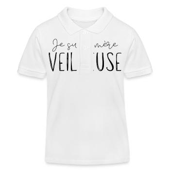 mère veilleuse - Polo enfant bio Stanley/Stella - blanc - Devant