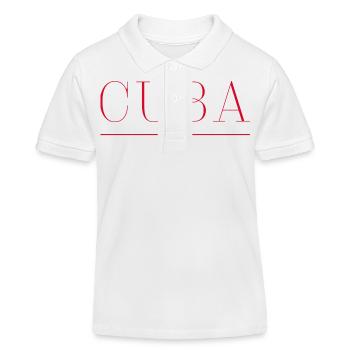 J’aime Cuba - Polo enfant bio Stanley/Stella - blanc - Devant