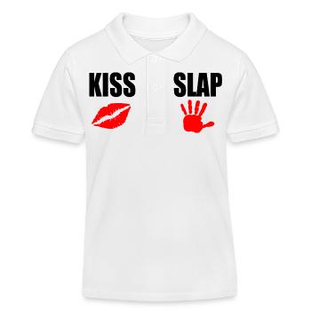 Kiss or slap - Polo enfant bio Stanley/Stella - blanc - Devant