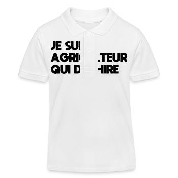 je suis agriculteur qui déchire - Polo enfant bio Stanley/Stella - blanc - Devant