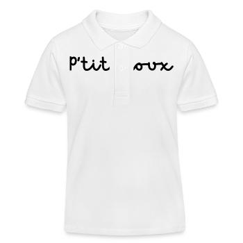 P’tit choux - Polo enfant bio Stanley/Stella - blanc - Devant