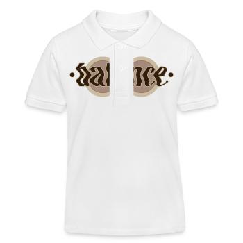 Yoga Schriftzug, Balance - Kinder Organic Poloshirt Mini Sprinter von Stanley/Stella - Weiß - Vorne