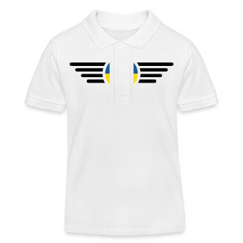Ukraine Elegance T-Shirt - Kids Organic Polo Shirt by Stanley/Stella - white - Front