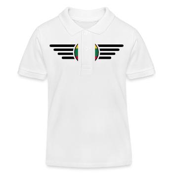 Litauen Stil Design T-Shirt - Kinder Organic Poloshirt Mini Sprinter von Stanley/Stella - Weiß - Vorne