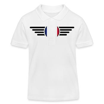 T-shirt design de style Roumanie - Polo enfant bio Stanley/Stella - blanc - Devant