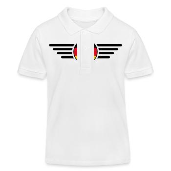 T-shirt design de style allemand - Polo enfant bio Stanley/Stella - blanc - Devant