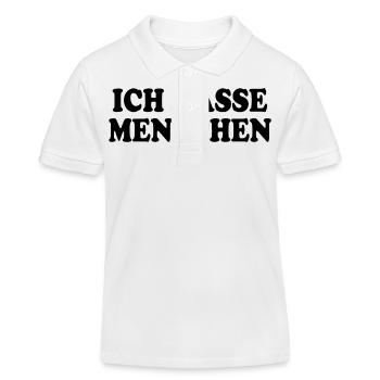 Ich hasse menschen - Kinder Organic Poloshirt Mini Sprinter von Stanley/Stella - Weiß - Vorne