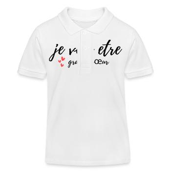Ich werde eine große Schwester sein - Kinder Organic Poloshirt Mini Sprinter von Stanley/Stella - Weiß - Vorne