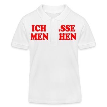 Ich hasse menschen - Kinder Organic Poloshirt Mini Sprinter von Stanley/Stella - Weiß - Vorne