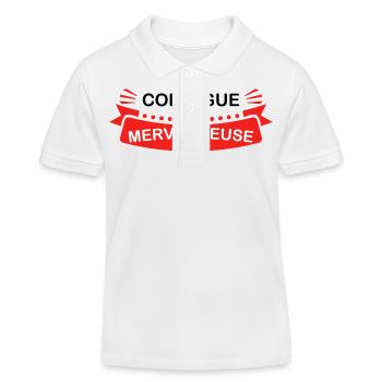 Collègue merveilleuse - Polo enfant bio Stanley/Stella - blanc - Devant